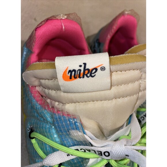 Size 12 M - Nike Off-White x Waffle Racer Vivid Sky Golf Athleisure Activewear - Picture 2 of 12